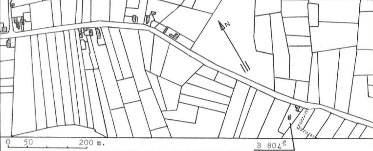 Plan de localisation cadastrale du Moulin du Chêne à Blaugies
