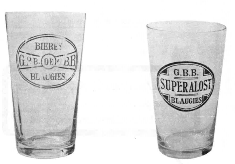 Quelques exemples de verre des Grandes Brasseries de Blaugies S.A.