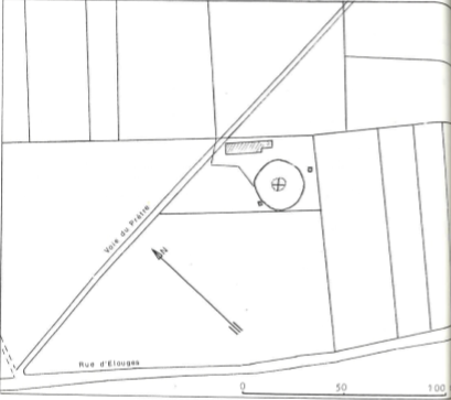 Plan de localisation cadastrale du Moulin P. Mathieu de Dour