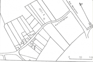 Plan de localisation cadastrale du Moulin d'Offignies de Dour