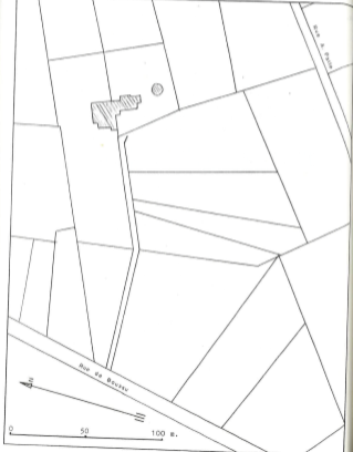 Plan de localisation cadastrale du Moulin de briques de Dour