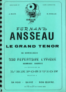 Jeanne Quin et Richard Preux : Fernand Ansseau : Catalogue d'exposition