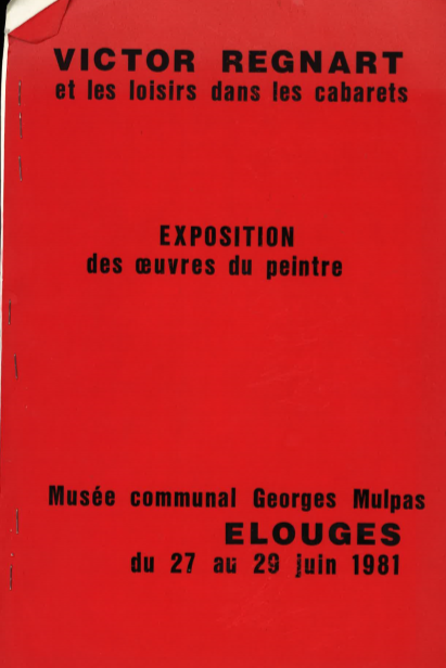 Victor Regnart et les loisirs dans les cabarets : catalogue d'exposition