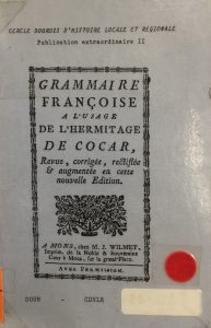 Grammaire françoise à l'usage de l'hermitage de Cocar