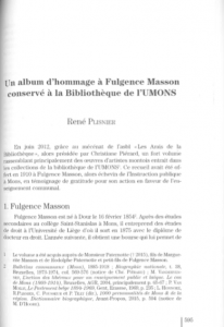René Plisnier - Fulgence Masson