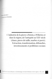 Alain Jouret - L'industrie de la pierre à Roisin