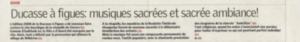 Ducasse à figues : musiques sacrées et sacrée ambiance!